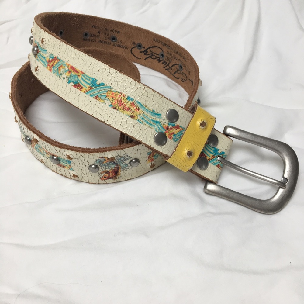 Original Ed Hardy Gold Fish Belt